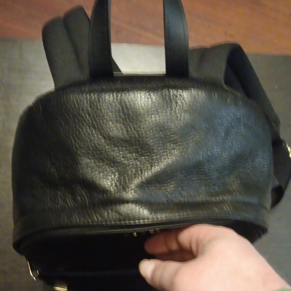 Furla Black Leather Backpack EUC - Picture 6 of 13